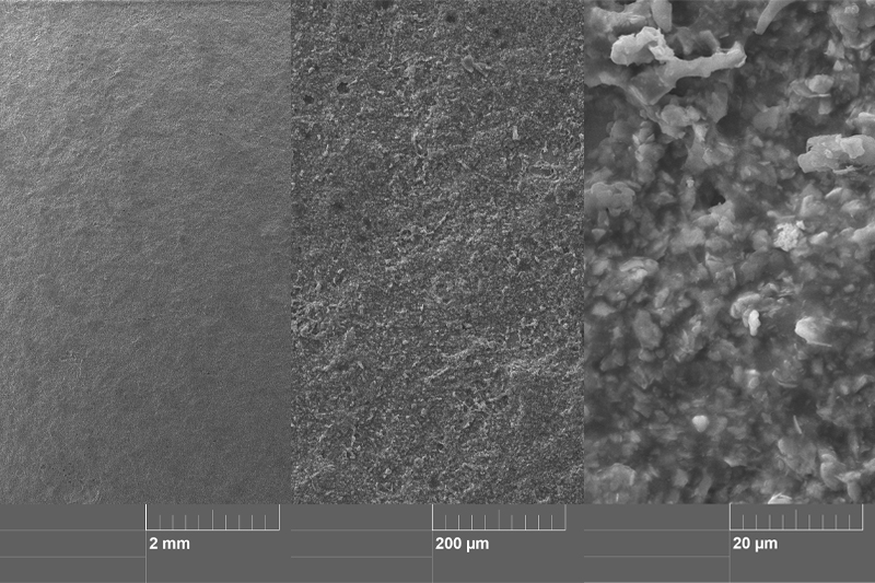 Photos of MODENGY 1026 coating structure made with an electron microscope