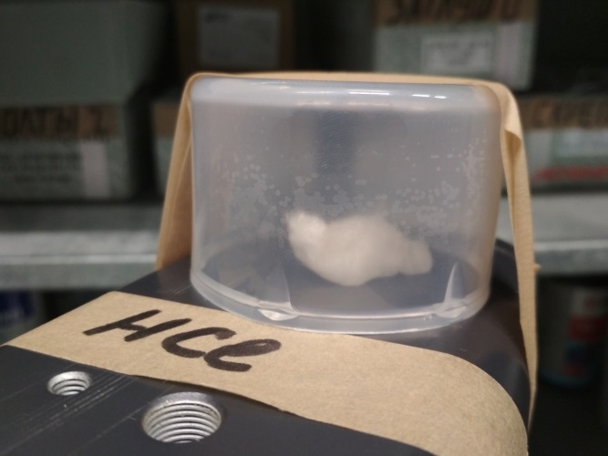 The test on chemical resistance according to GOST 9.403-80 by Method B