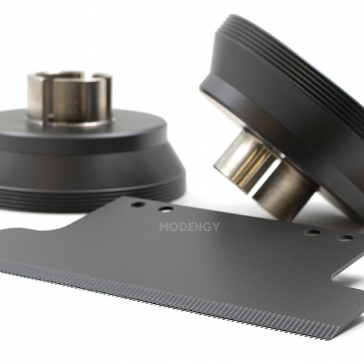 Parts of the edge-soldering and cutting unit for wet wipes packaging
