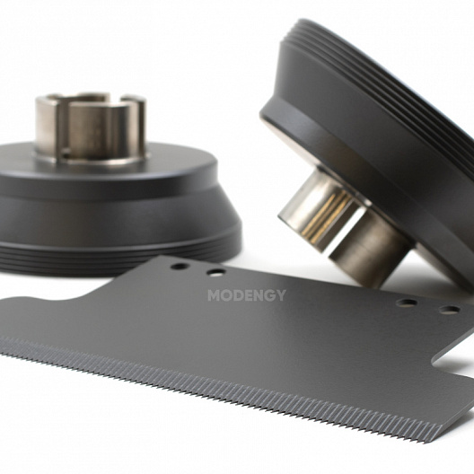 Parts of the edge-soldering and cutting unit for wet wipes packaging